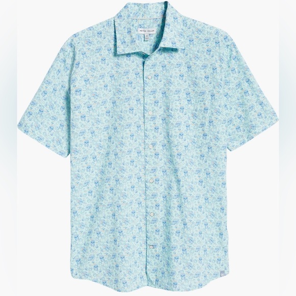 Peter Millar Cowboy Cantina Skulls & Tequila Men’s SS Stretch Shirt size Medium - Picture 1 of 14
